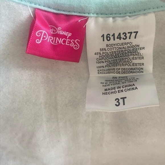 NWT Disney Princess Kids’ 3pc Fleece Set Jacket Leggings Shirt - Size 3T - Picture 9 of 9